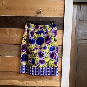 Women's Floral Pencil Skirt Anthropologie Baraschi Size 4